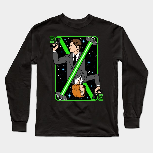 Ace of Space Mulder Long Sleeve T-Shirt by harebrained